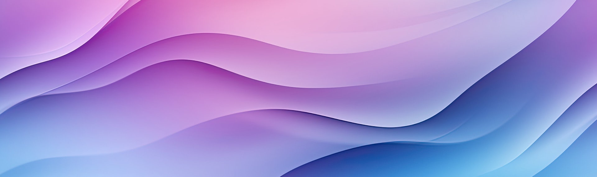 A blue and purple abstract background with wavy lines.